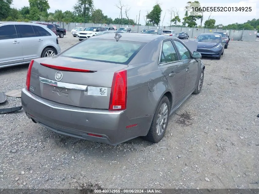 1G6DE5E52C0134925 2012 Cadillac Cts Luxury