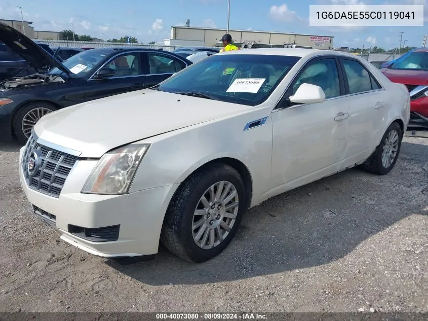 2012 Cadillac Cts Standard VIN: 1G6DA5E55C0119041 Lot: 40073080