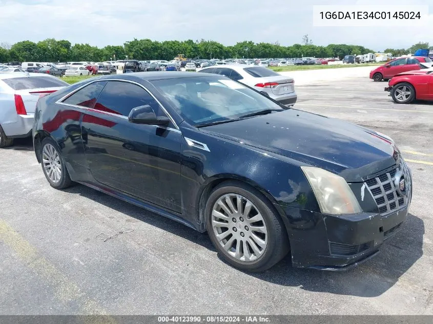 2012 Cadillac Cts Standard VIN: 1G6DA1E34C0145024 Lot: 40752863