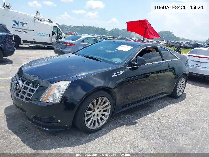 2012 Cadillac Cts Standard VIN: 1G6DA1E34C0145024 Lot: 40752863