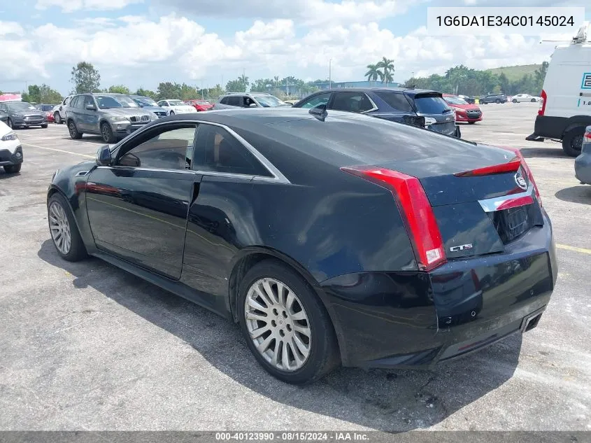 2012 Cadillac Cts Standard VIN: 1G6DA1E34C0145024 Lot: 40752863