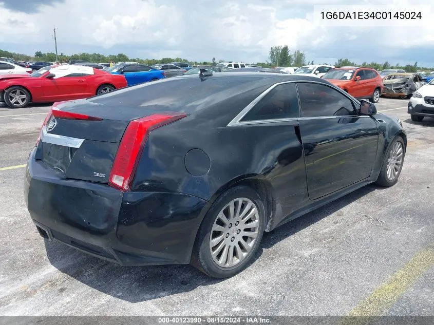 2012 Cadillac Cts Standard VIN: 1G6DA1E34C0145024 Lot: 40752863