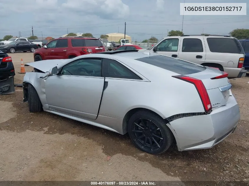 2012 Cadillac Cts Premium VIN: 1G6DS1E38C0152717 Lot: 40176097