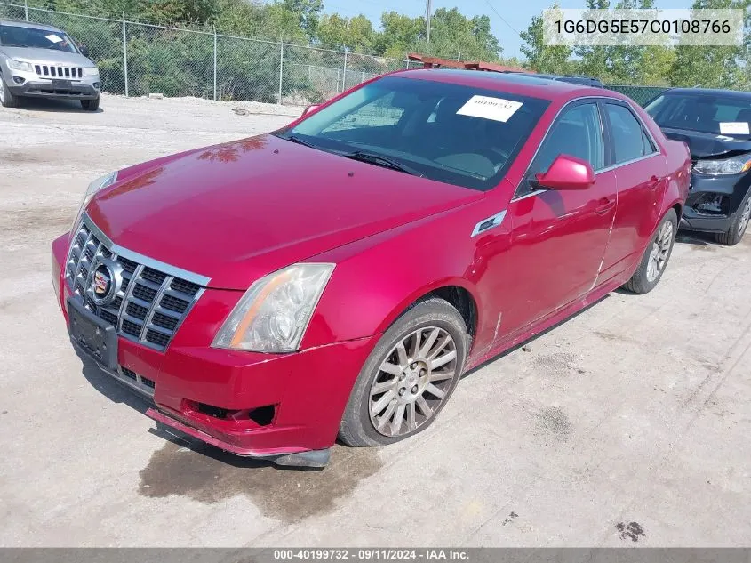 2012 Cadillac Cts Luxury VIN: 1G6DG5E57C0108766 Lot: 40199732