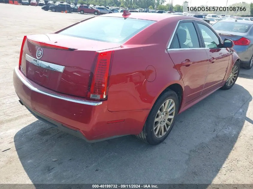 2012 Cadillac Cts Luxury VIN: 1G6DG5E57C0108766 Lot: 40199732