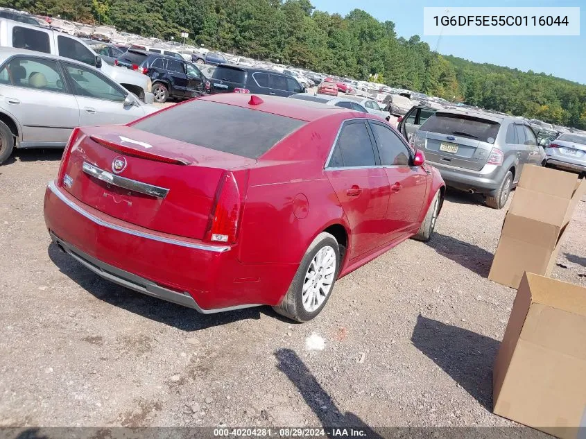 2012 Cadillac Cts Luxury VIN: 1G6DF5E55C0116044 Lot: 40204281