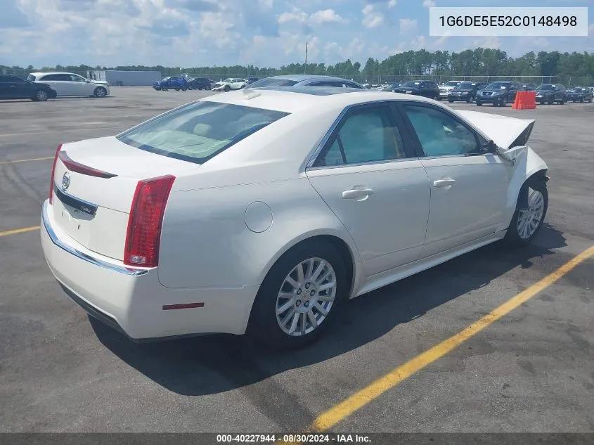 1G6DE5E52C0148498 2012 Cadillac Cts Luxury