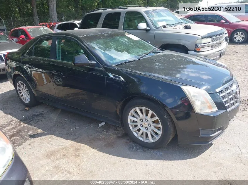 2012 Cadillac Cts Standard VIN: 1G6DA5E52C0152210 Lot: 40236947