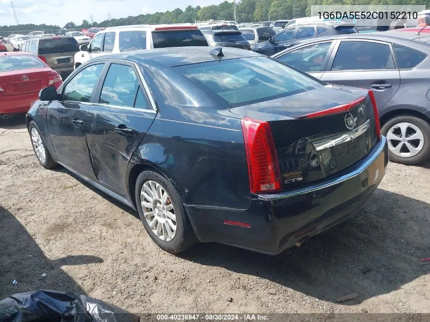 2012 Cadillac Cts Standard VIN: 1G6DA5E52C0152210 Lot: 40236947