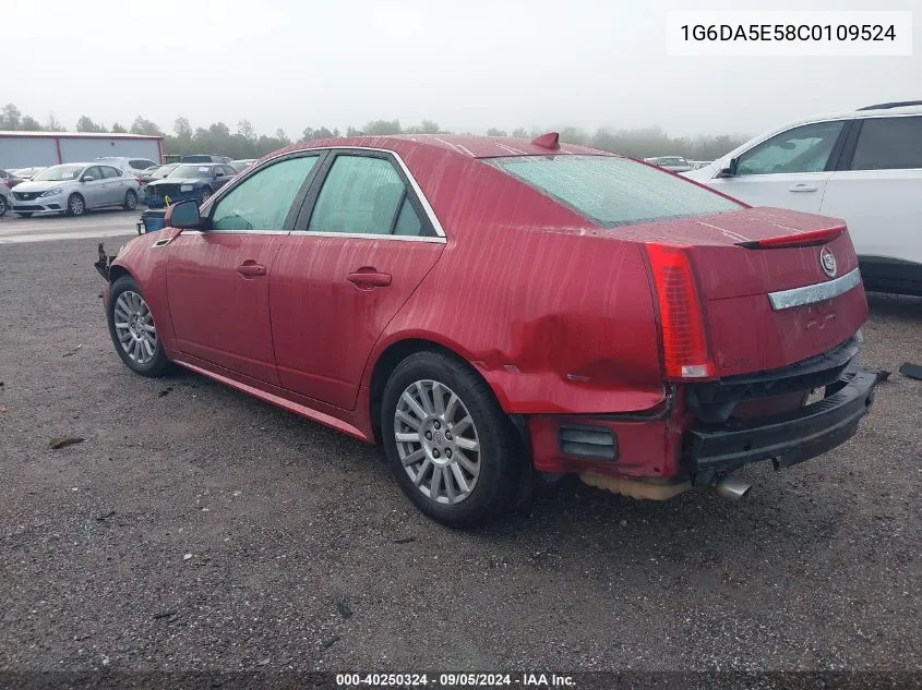 2012 Cadillac Cts VIN: 1G6DA5E58C0109524 Lot: 40250324