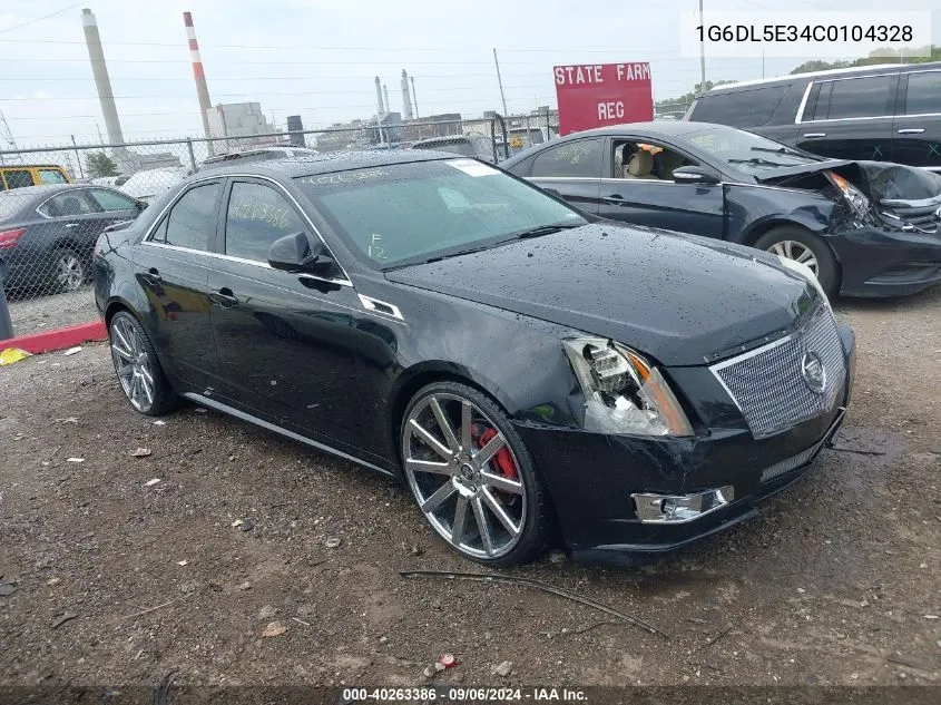 2012 Cadillac Cts Performance VIN: 1G6DL5E34C0104328 Lot: 40263386