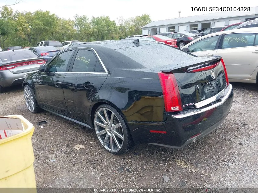 2012 Cadillac Cts Performance VIN: 1G6DL5E34C0104328 Lot: 40263386