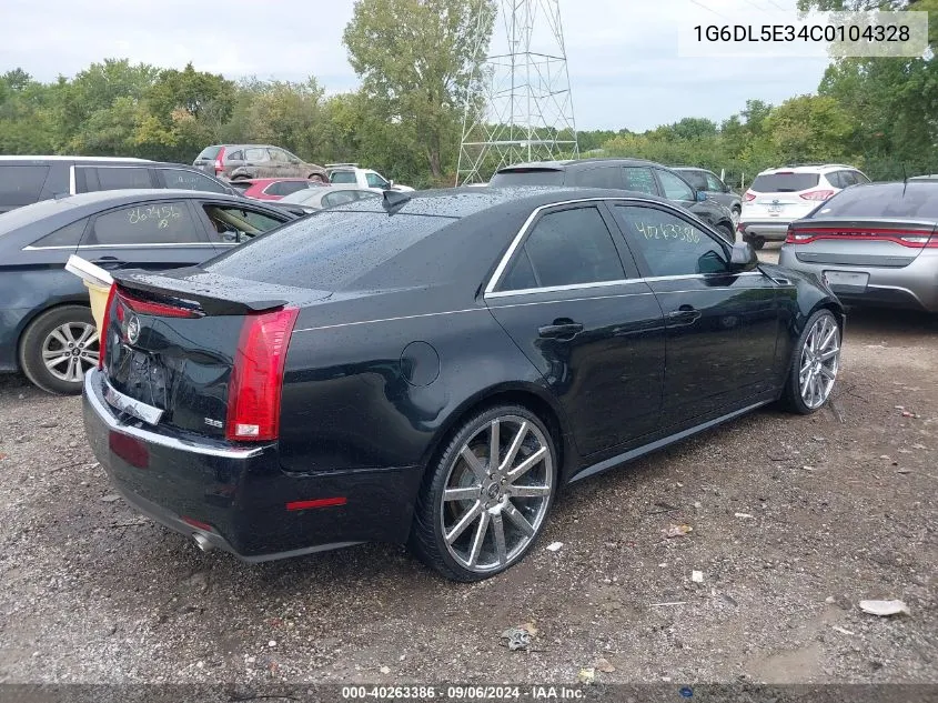 2012 Cadillac Cts Performance VIN: 1G6DL5E34C0104328 Lot: 40263386