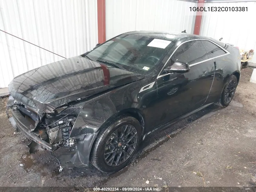 2012 Cadillac Cts Performance VIN: 1G6DL1E32C0103381 Lot: 40292234