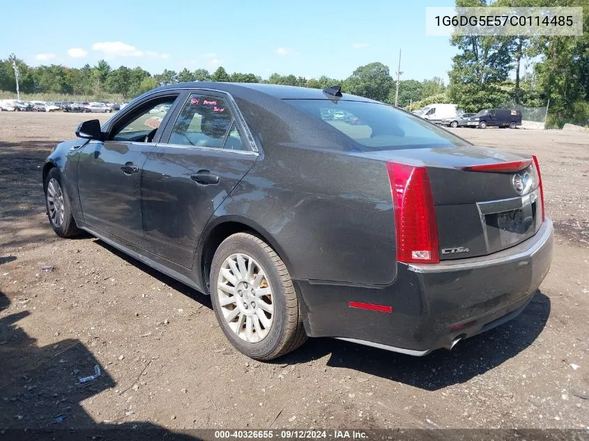 1G6DG5E57C0114485 2012 Cadillac Cts Luxury