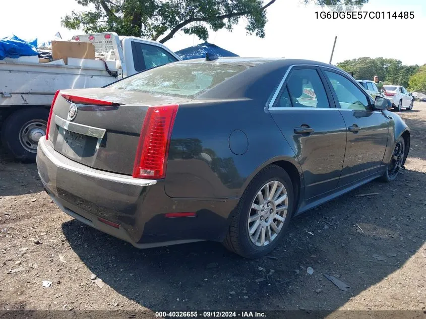 2012 Cadillac Cts Luxury VIN: 1G6DG5E57C0114485 Lot: 40326655