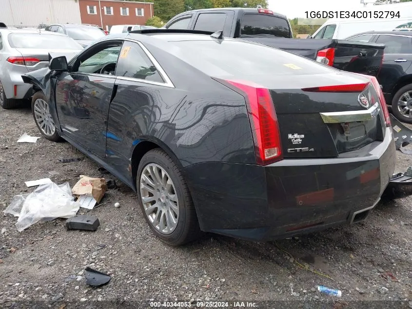 2012 Cadillac Cts Premium VIN: 1G6DS1E34C0152794 Lot: 40344053