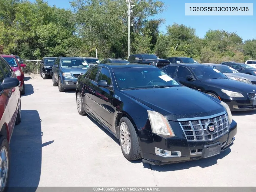 2012 Cadillac Cts Premium VIN: 1G6DS5E33C0126436 Lot: 40363986