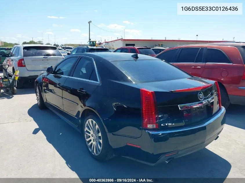 1G6DS5E33C0126436 2012 Cadillac Cts Premium