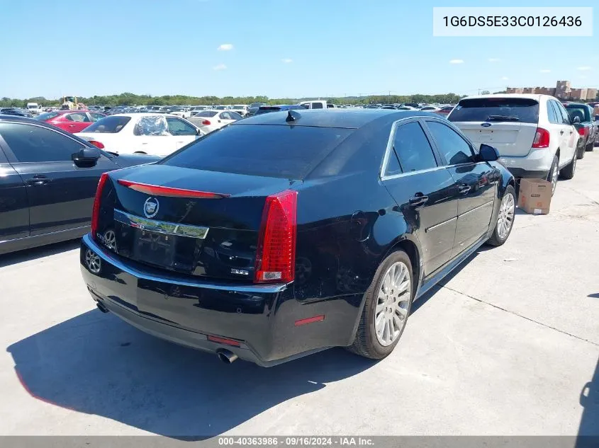 2012 Cadillac Cts Premium VIN: 1G6DS5E33C0126436 Lot: 40363986