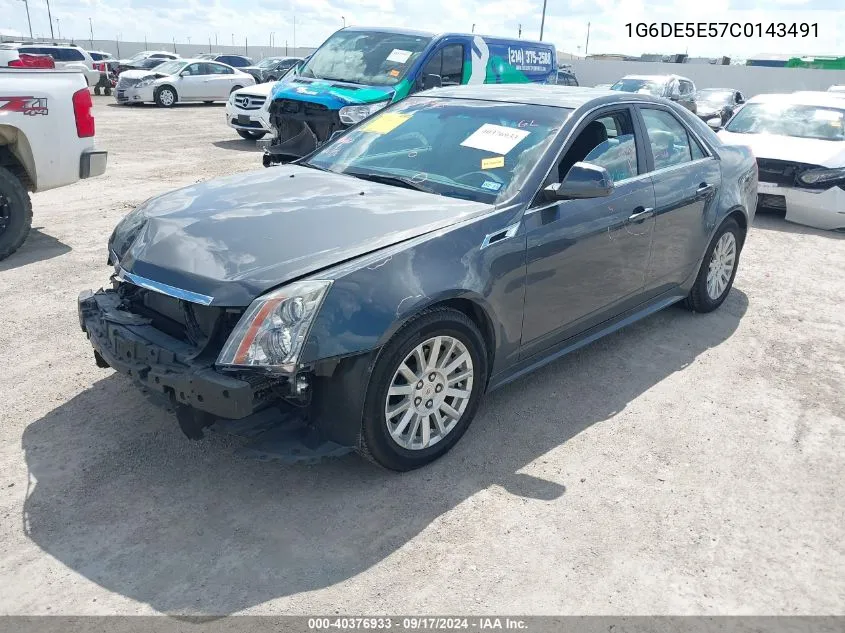 1G6DE5E57C0143491 2012 Cadillac Cts Luxury