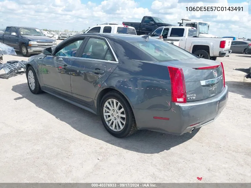 1G6DE5E57C0143491 2012 Cadillac Cts Luxury