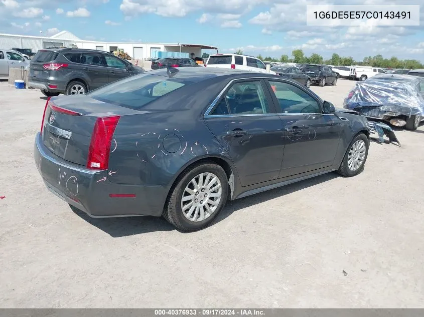 2012 Cadillac Cts Luxury VIN: 1G6DE5E57C0143491 Lot: 40376933