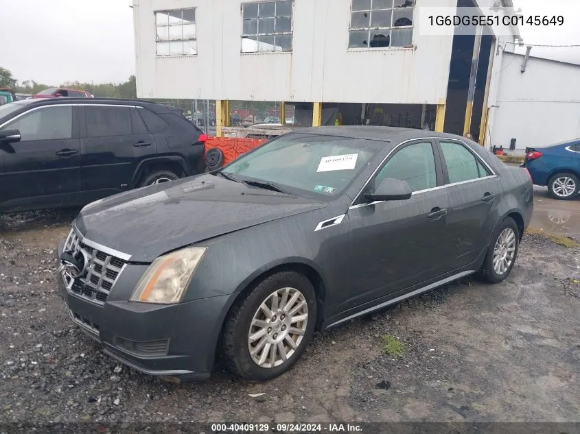 1G6DG5E51C0145649 2012 Cadillac Cts Luxury