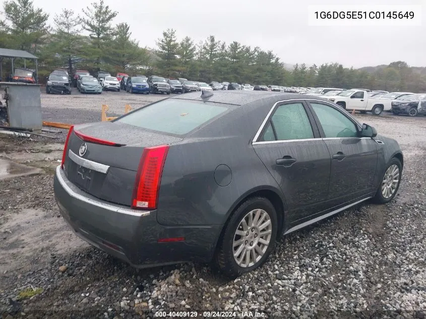 1G6DG5E51C0145649 2012 Cadillac Cts Luxury