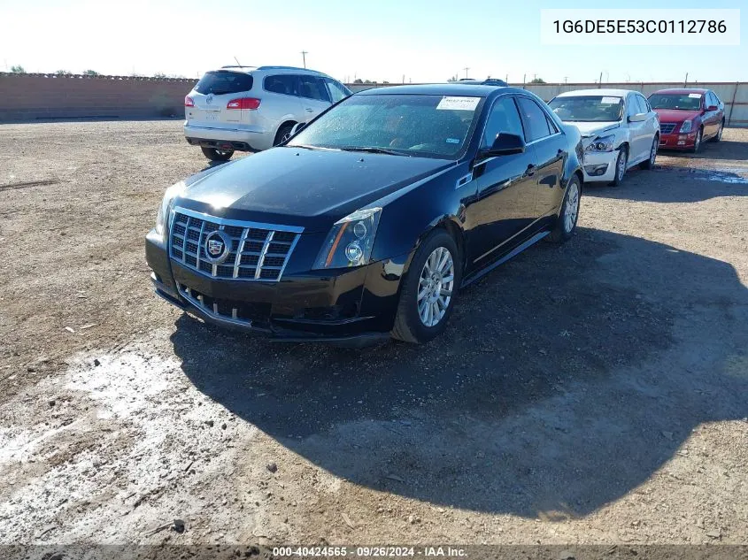 2012 Cadillac Cts Luxury VIN: 1G6DE5E53C0112786 Lot: 40424565