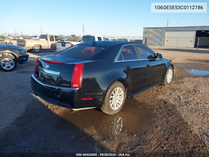 1G6DE5E53C0112786 2012 Cadillac Cts Luxury