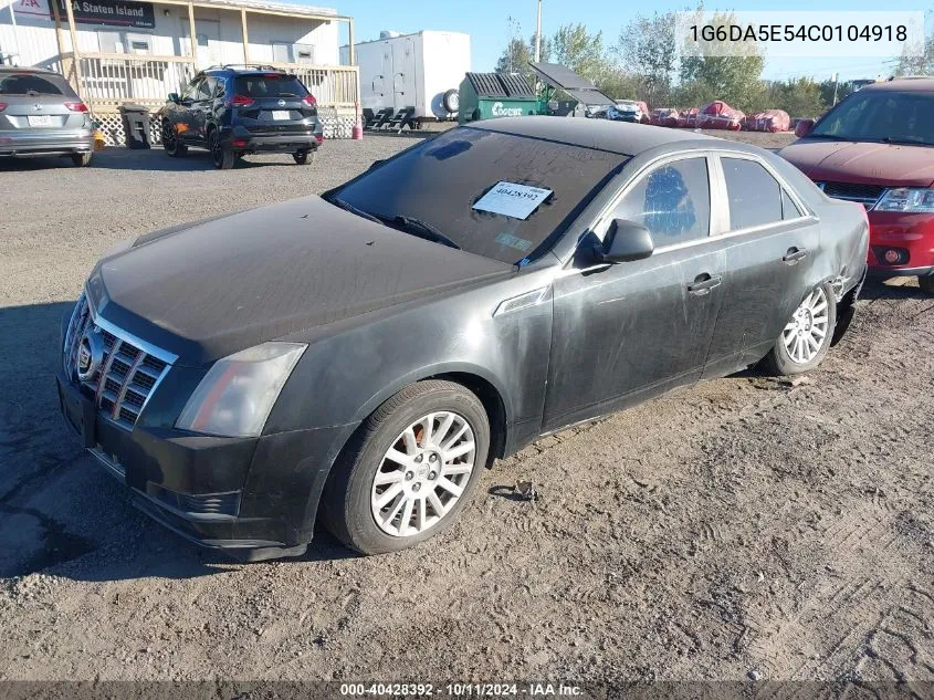 2012 Cadillac Cts Standard VIN: 1G6DA5E54C0104918 Lot: 40428392