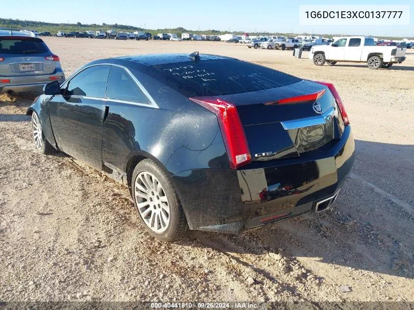 2012 Cadillac Cts VIN: 1G6DC1E3XC0137777 Lot: 40441810