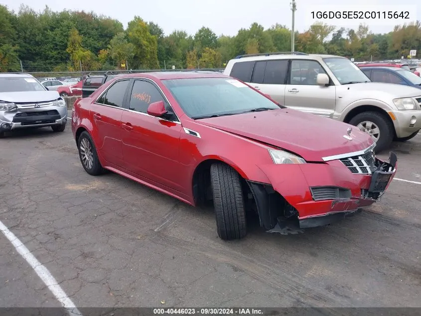 2012 Cadillac Cts Luxury Collection VIN: 1G6DG5E52C0115642 Lot: 40446023