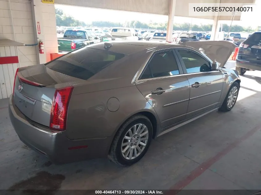 1G6DF5E57C0140071 2012 Cadillac Cts Luxury Collection