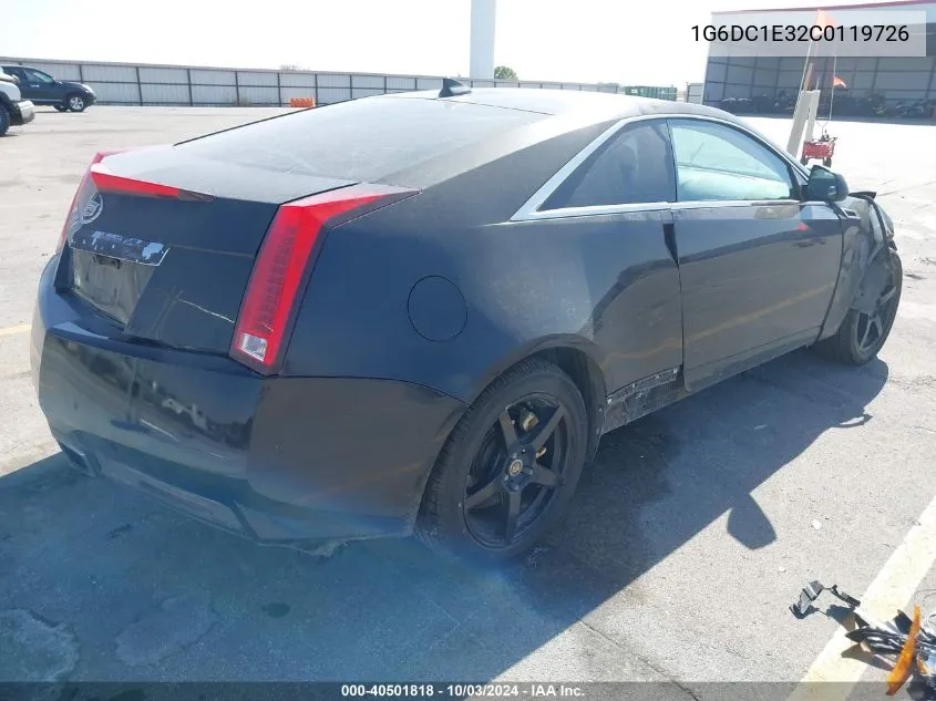 1G6DC1E32C0119726 2012 Cadillac Cts Standard