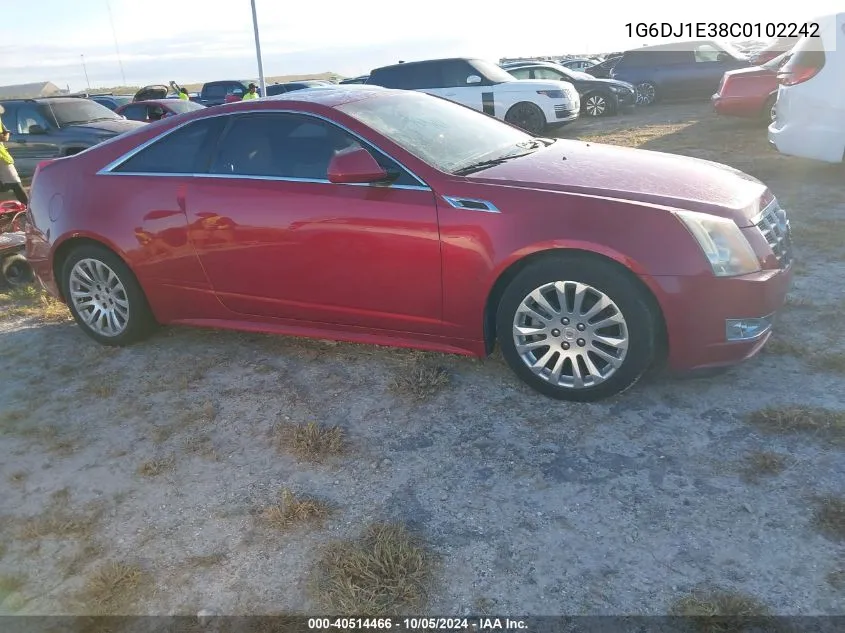 2012 Cadillac Cts Performance Collection VIN: 1G6DJ1E38C0102242 Lot: 40514466