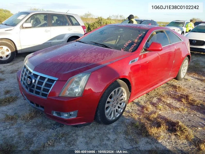 2012 Cadillac Cts Performance Collection VIN: 1G6DJ1E38C0102242 Lot: 40514466