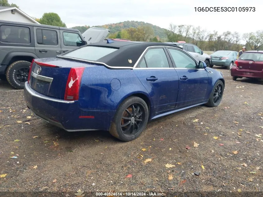 2012 Cadillac Cts Standard VIN: 1G6DC5E53C0105973 Lot: 40524514