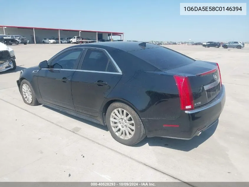 2012 Cadillac Cts Standard VIN: 1G6DA5E58C0146394 Lot: 40528293