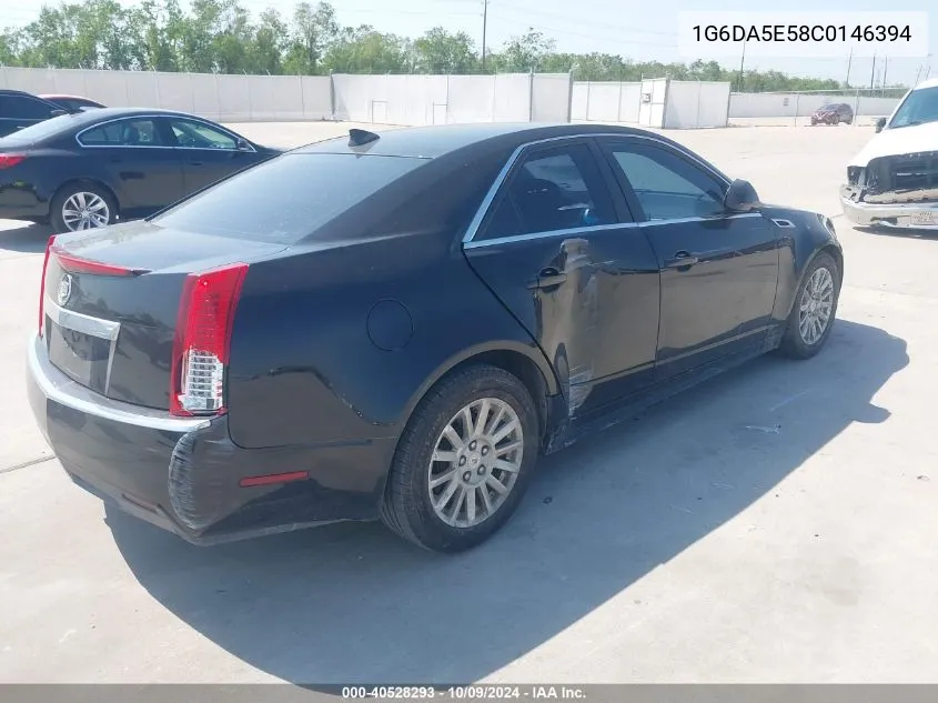 2012 Cadillac Cts Standard VIN: 1G6DA5E58C0146394 Lot: 40528293