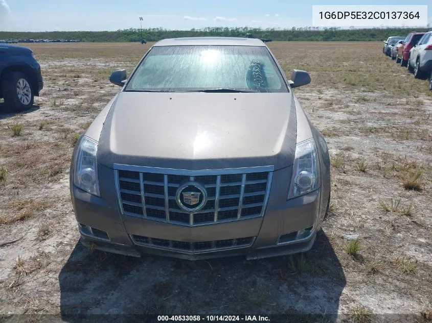 2012 Cadillac Cts Premium VIN: 1G6DP5E32C0137364 Lot: 40533058