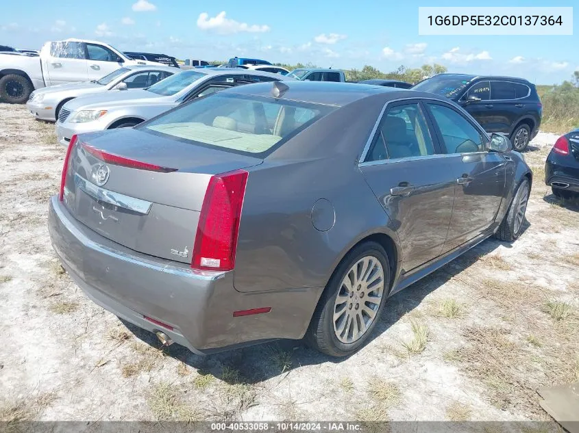 2012 Cadillac Cts Premium VIN: 1G6DP5E32C0137364 Lot: 40533058