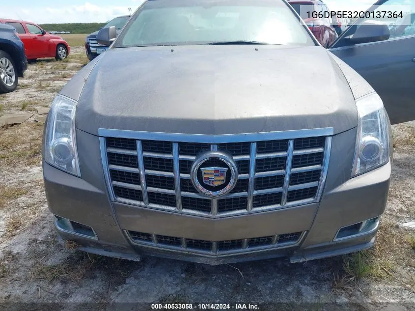 2012 Cadillac Cts Premium VIN: 1G6DP5E32C0137364 Lot: 40533058