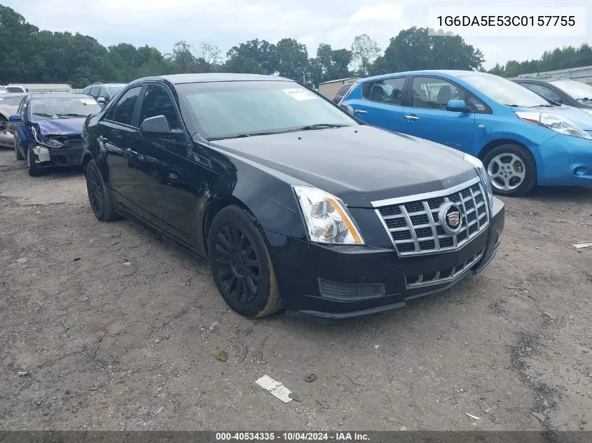 2012 Cadillac Cts Standard VIN: 1G6DA5E53C0157755 Lot: 40534335