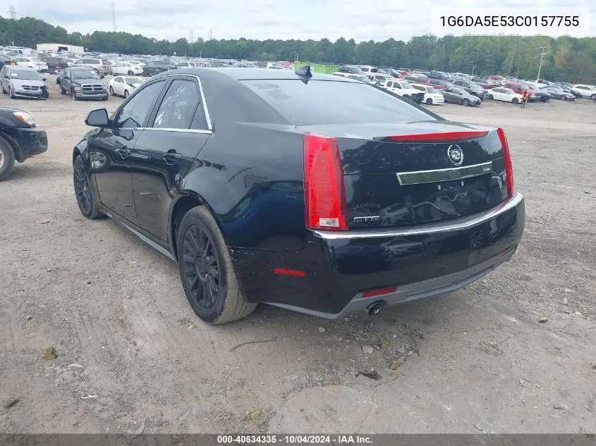 2012 Cadillac Cts Standard VIN: 1G6DA5E53C0157755 Lot: 40534335