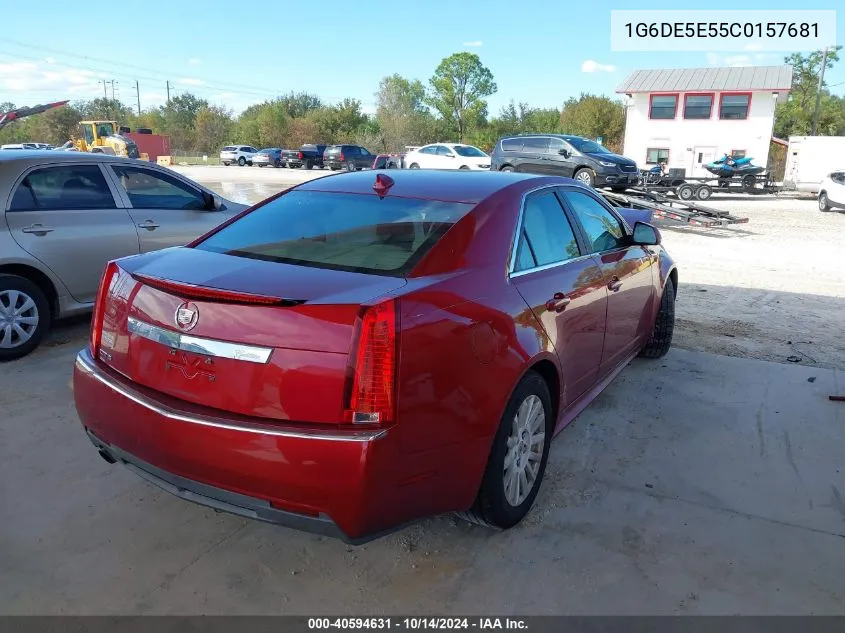 2012 Cadillac Cts Luxury VIN: 1G6DE5E55C0157681 Lot: 40594631