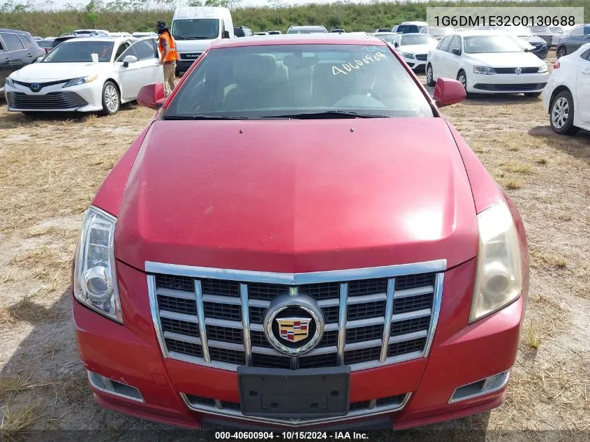 2012 Cadillac Cts Performance VIN: 1G6DM1E32C0130688 Lot: 40600904