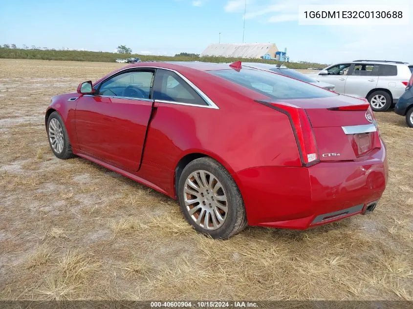 2012 Cadillac Cts Performance VIN: 1G6DM1E32C0130688 Lot: 40600904