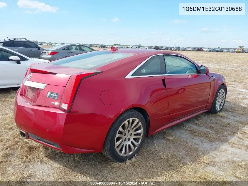 2012 Cadillac Cts Performance VIN: 1G6DM1E32C0130688 Lot: 40600904